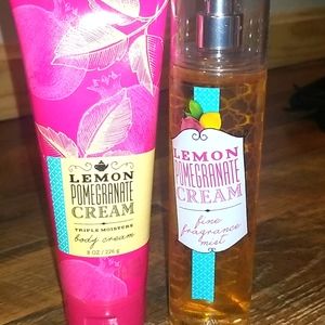 BBW lemon pomegranate cream and fine mist!